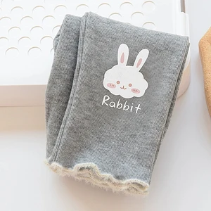 Wholesale High Quality Cartoon Cotton Girls Children Leggings Pants Spring Warm Pants Autumn Baby Kid Pants