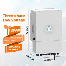 China warehouse deye 12kw eu warehouse solar hybrid inverter 12000w 3 phase wifi SUN-12K-SG04LP3-EU hybrid solar inverter