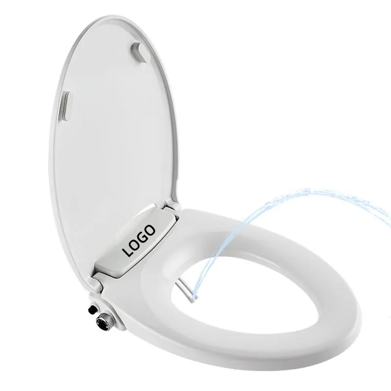 Round Bidet Seat Cover Custom Sprayer Bidet Toilet Seat Mechanical Non Electronic Bidet Toilet Seat For Bathroom