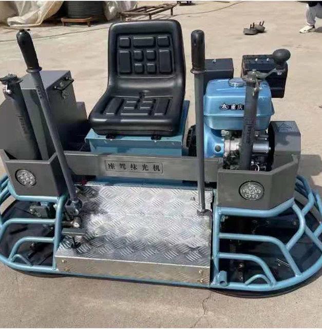 Concrete Machinery Cement Mortar Polishing Ride on Power Trowel Gasoline Concrete Finishing Trowel Machine