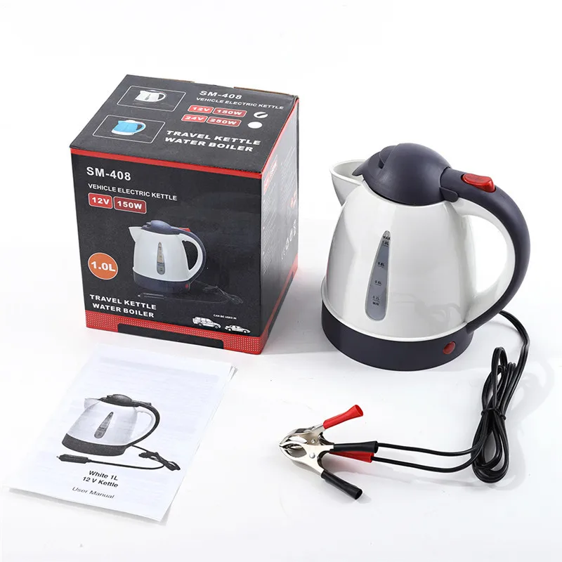 Dc12v Electric Kettle, Fast Heating Cordless Water Boiler Battery with Auto  Shut-off Solar Kettle 1l Stainless Steel 12 OEM 400