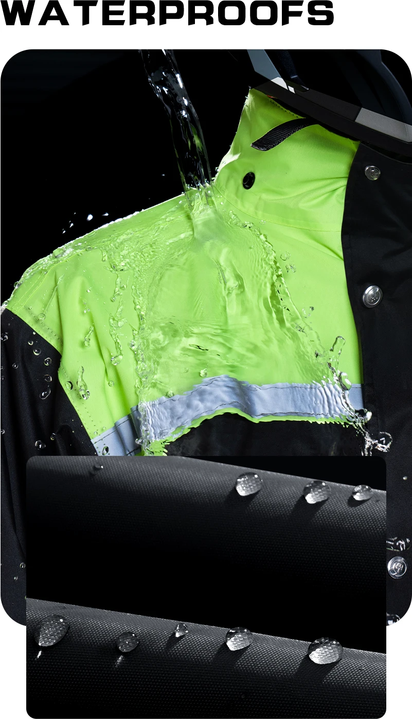 Motorcycle and Bicycle Travel raincoat Full Body Split Rain Pants Waterproof rain coat details