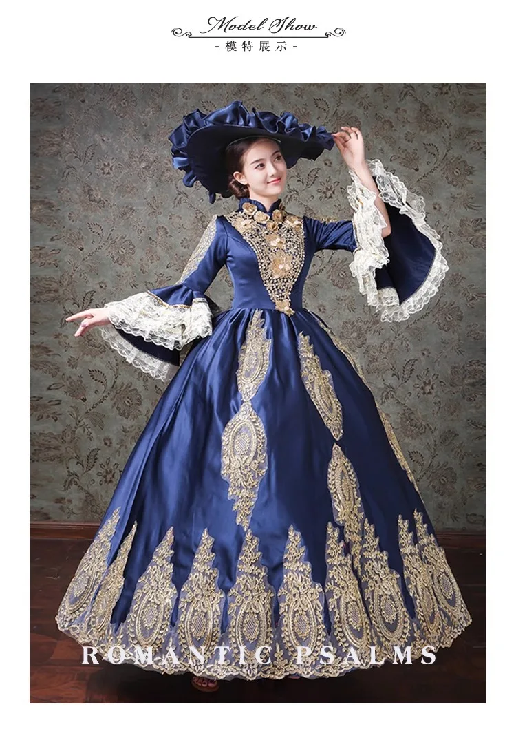 QQWZ233 Drop Ship 1 Pc 18th Century Victorian Baroque Marie Antoinette Ball Dress Royal Women's Formal Costume in XL Size QQWZ233 Drop Ship 1 Pc 18th Century Victorian Baroque Marie Antoinette Ball Dress Royal Women's Formal Costume in XL Size