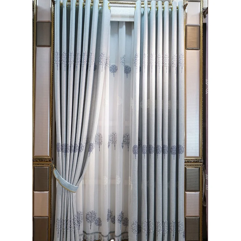 Factory Direct Elegant Cheap Vertical Tree Blackout Bedroom Linen Window Curtains And Drapes Set For Living Room Buy Linen Blackout Curtains Window Curtains Living Room Blackout Bedroom Window Curtains Product On Alibaba Com