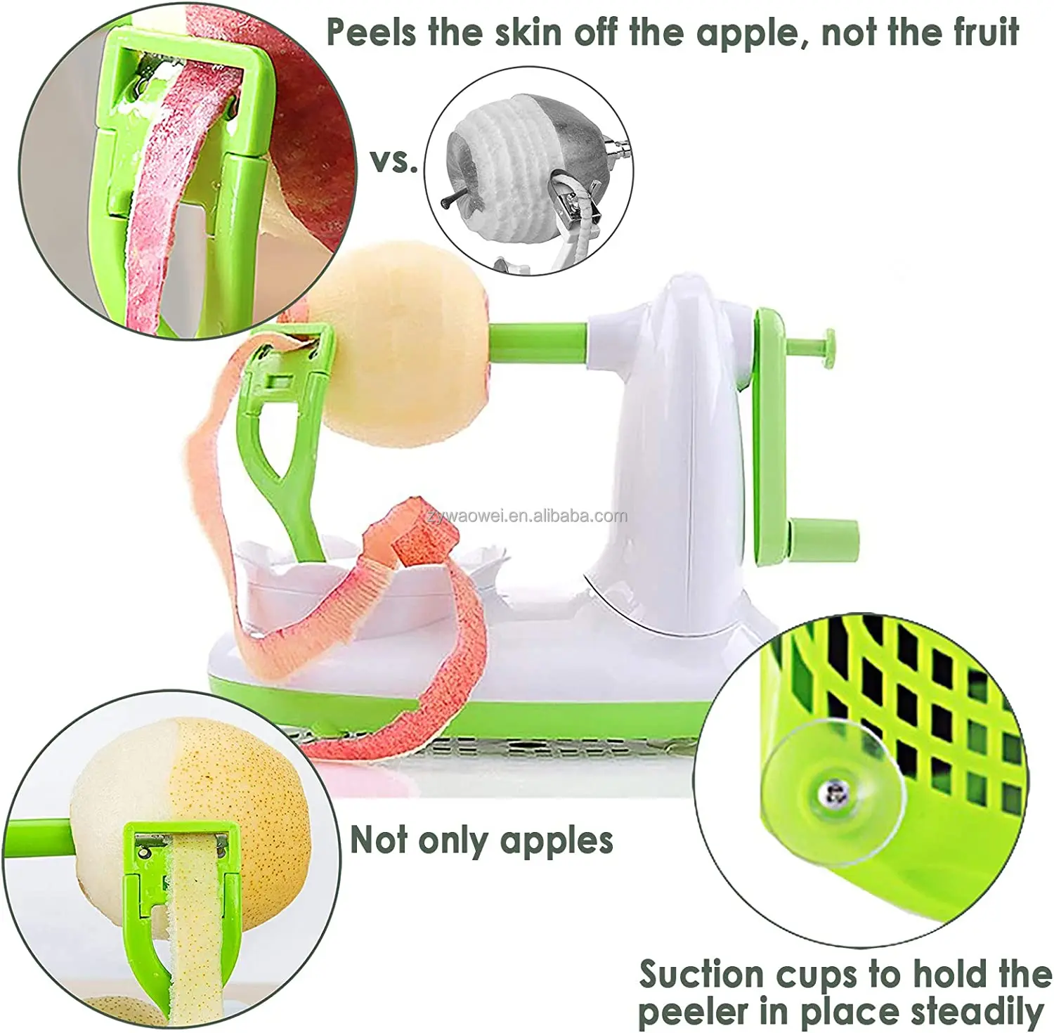 Apple Peeler,Pear Peeler With 8 Wedges Apple Slicer And Corer,Stainless