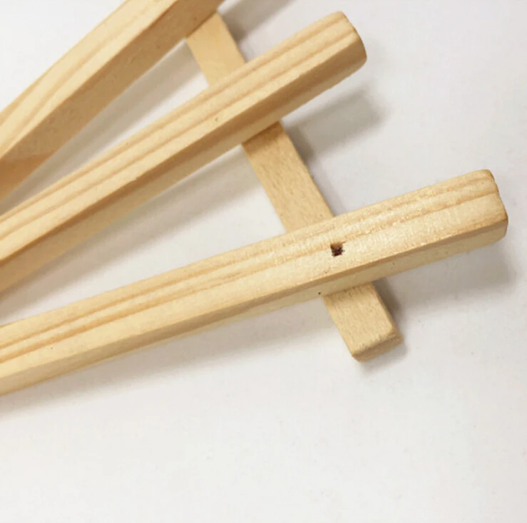 Wooden Crafts Creative Small Mini Triangle Support Original Pine Wood Decoration Display Ornament Diy Wood Easel Stand Easels