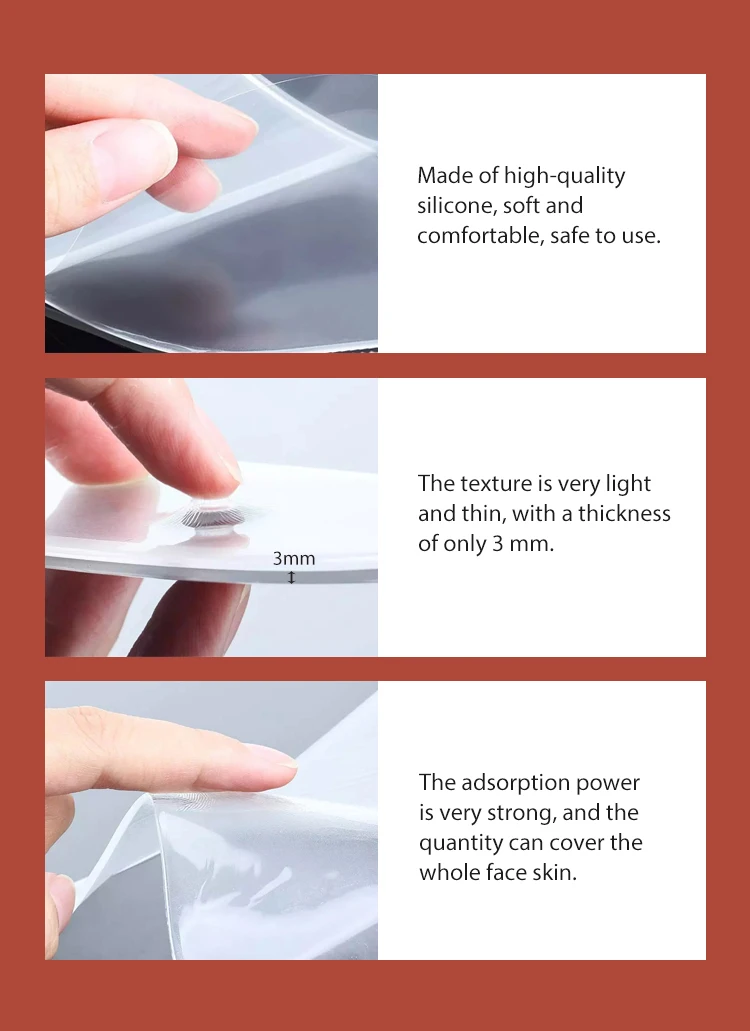 Anti Wrinkle Eye Forehead Face Pad Reusable Medical Grade Silicone ...