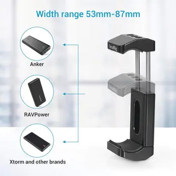 SmallRig Aluminum Power Bank Holder Powerbank Mount Clamp for Portable Power Banks With Width Range From 53mm to 85mm - BUB2336 detail image