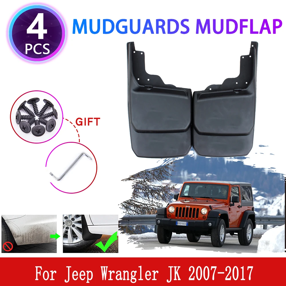 4x For Jeep Wrangler Jk 2007~2017 Mudguards Mudflap Fender Mud Flaps Splash  Guards Protect Accessories 2008 2010 2011 2012 2015 - Buy  Mudguards,Automobiles & Motorcycles,Cheap Mudguards Product on 