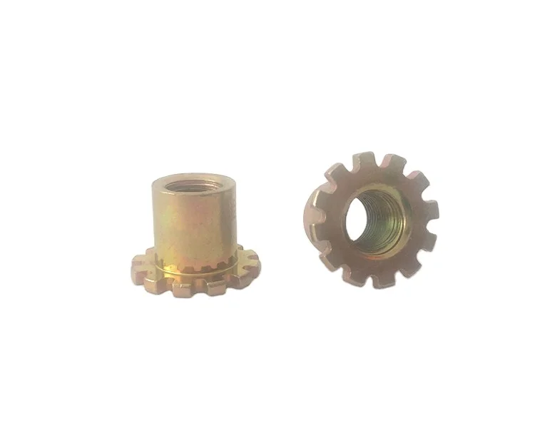 Custom Iron Cold Heading Fasteners with Zinc Plated Tooth Shape Nut Fastener Nut Surface Treatment