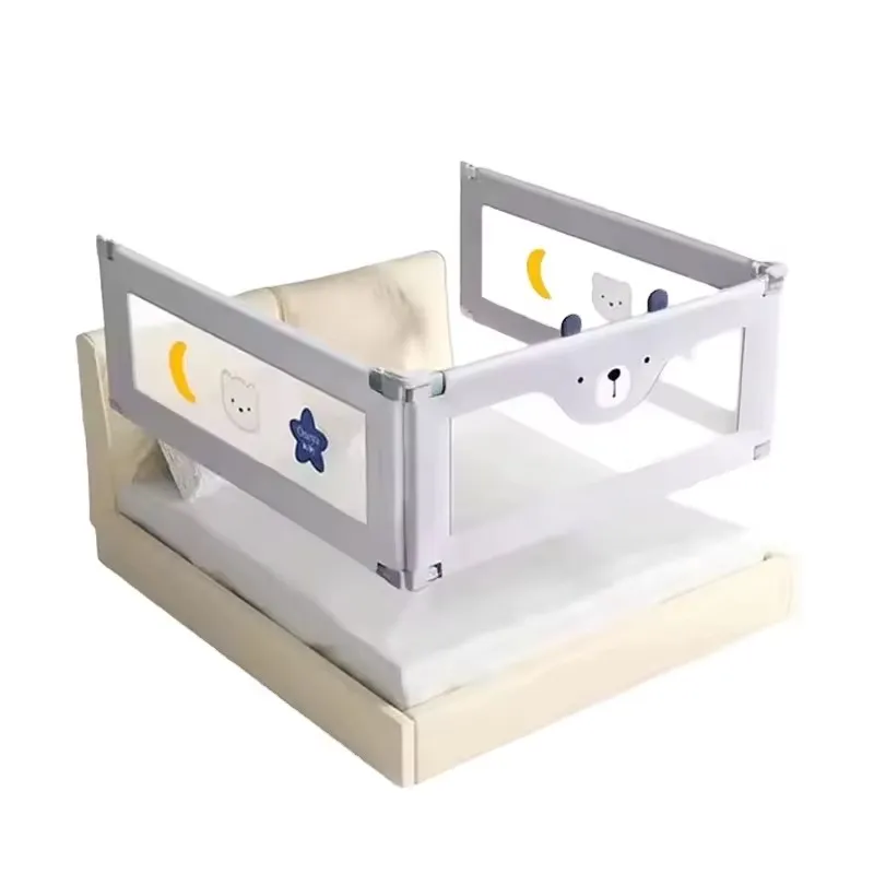Extra Double Side Bed Protectors with Fence Railing Edge Guard Baby Safety Rails & Rail Guards