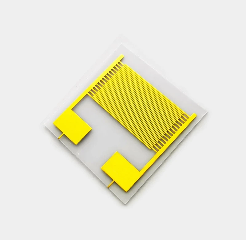 PET 10mm-10mm 15 Pieces/Pack 50μm Flexible Interdigitated Gold Electrodes IDE Medical Gas Sensor Chip Interdigital Capacitor Polyethylene Terephthalate 