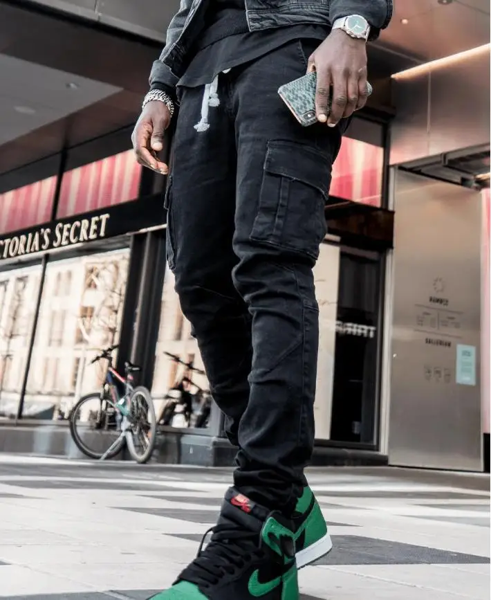 Everland OEM Zip up Solid Color Customized logo Classic Fashion New Jeans Men Side Pocket Small Foot Skinny Jeans