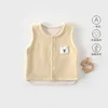 gilet in seta e cashmere color burro