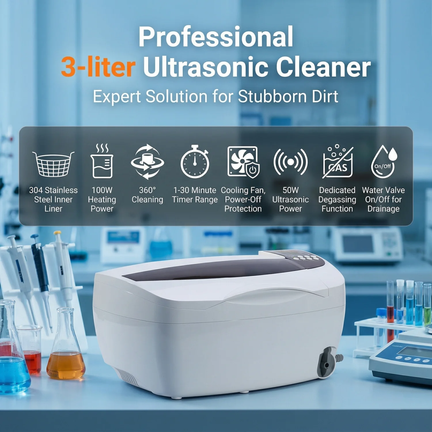 超音波洗浄機 DIGITAL ULTRASONIC CLEANER 3L 超音波洗浄機 3L