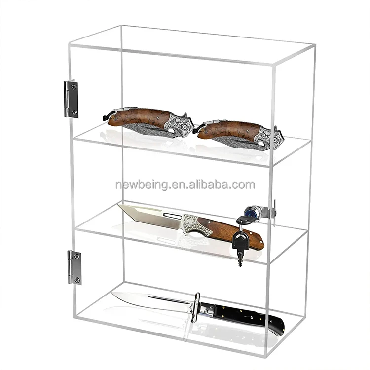 Custom Clear Acrylic Display Locking Clear Acrylic Display Case