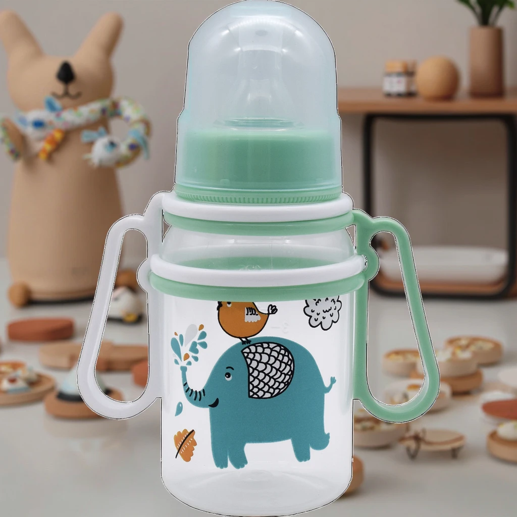 Eco-friendly PP Baby Feeder Bottle with BPA-Free Silicone Custom