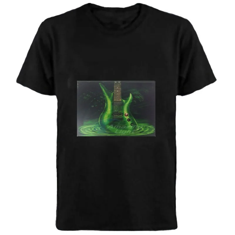 Factory Directly Music Party  Selling Sound Activated T Shirt Led Light up Down Flashing Equalizer EL Panel with Wireless Sensor
