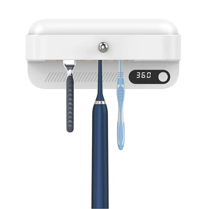 USB Rechargeable Family Toothbrush Sanitizer with Four Slots Air Fan Dry and UV Disinfection Function for Toothbrushes