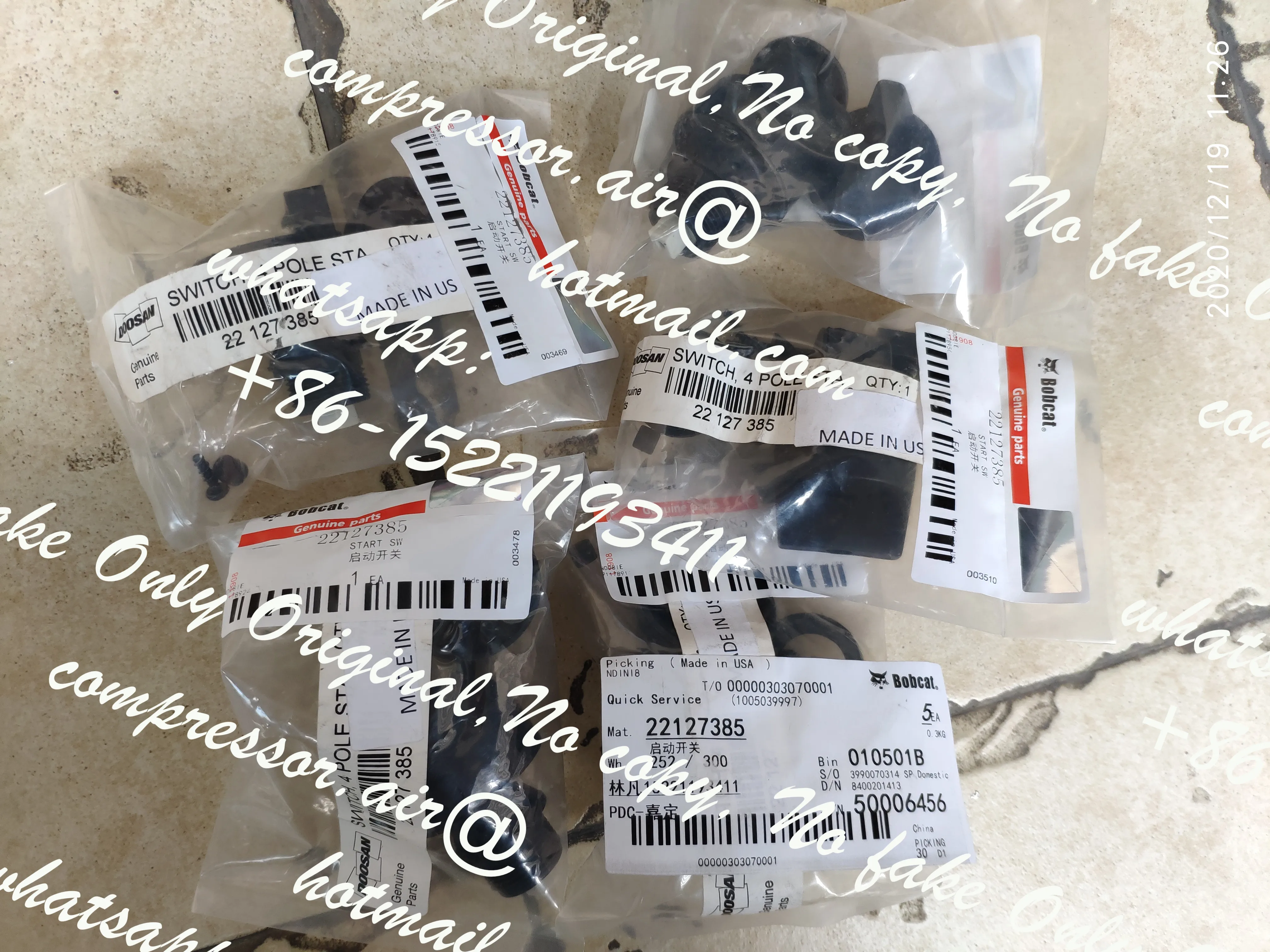 DOOSAN ENGINE OIL PRESSURE SWITCH 36843423