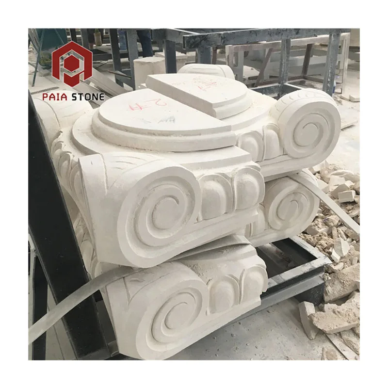वास्तुकला-आधारित बीज रंग का लाइमस्टोन, विला की बाहरी दीवार सजावट प्रोजेक्ट के लिए विशेष आकार का