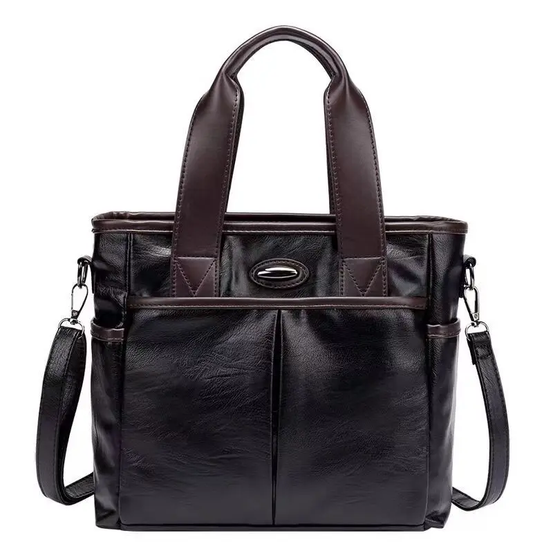 Borsa A Tracolla Donna In Morbida Pelle Effetto, Grande Capacit&agrave;, Stile Casual E Elegante
