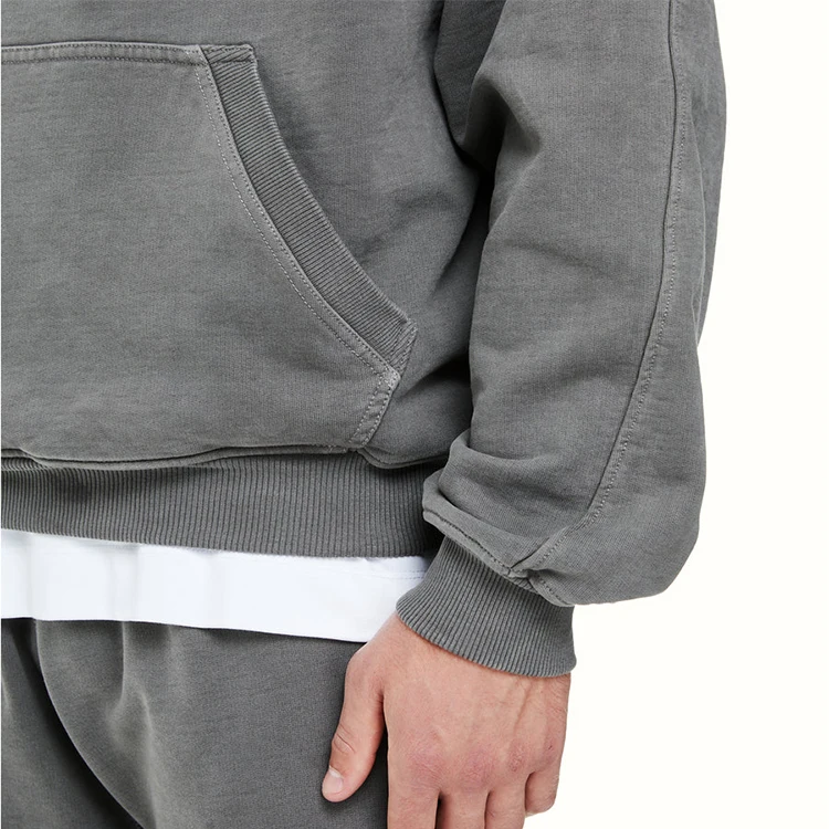 Men's 100% Cotton Custom Logo Blank Drop Shoulder Hoodies Oversize ...
