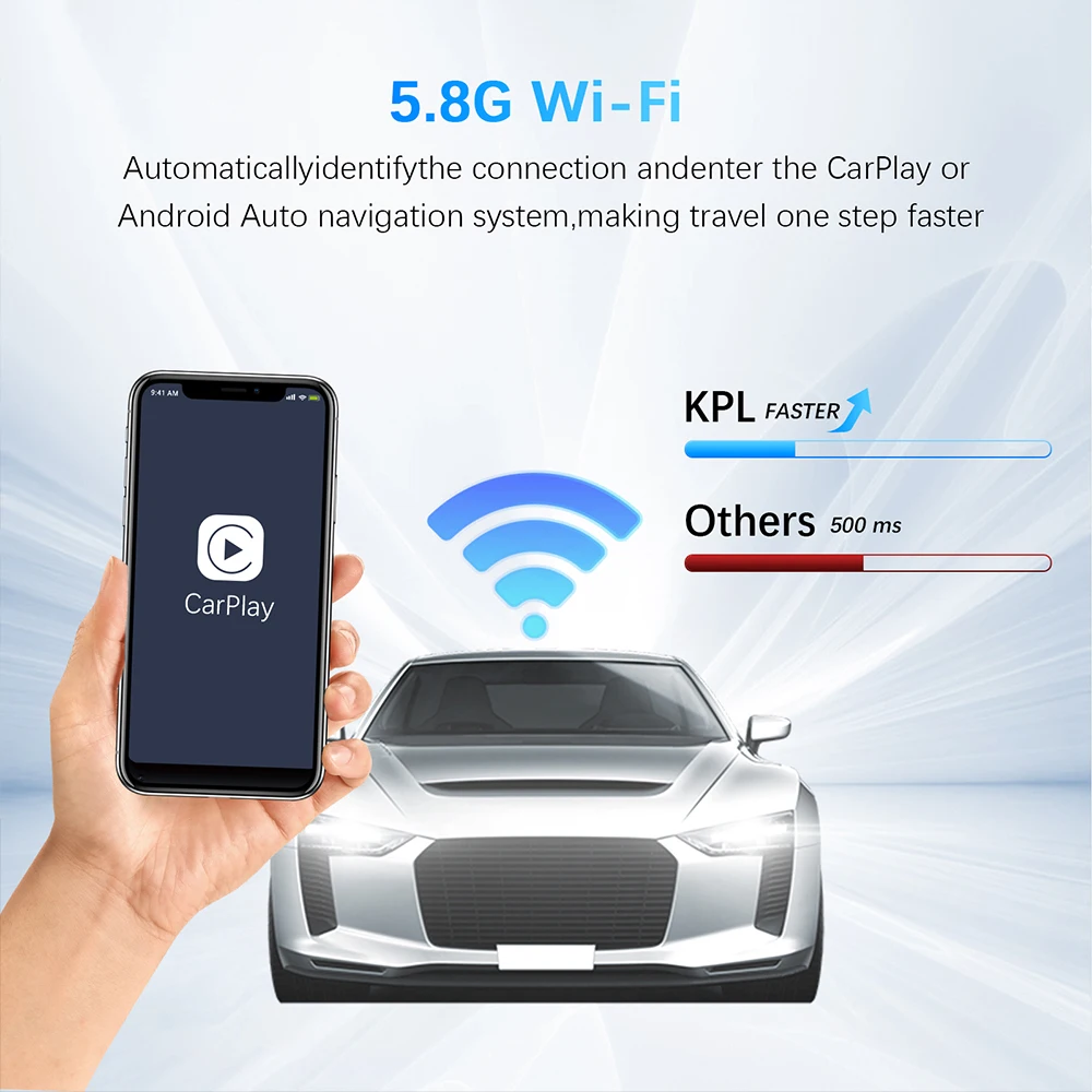 Portable Carplay Android Auto System Wireless Smart Box Car Universal USB Carplay Android Auto Dongle Wireless Adapter