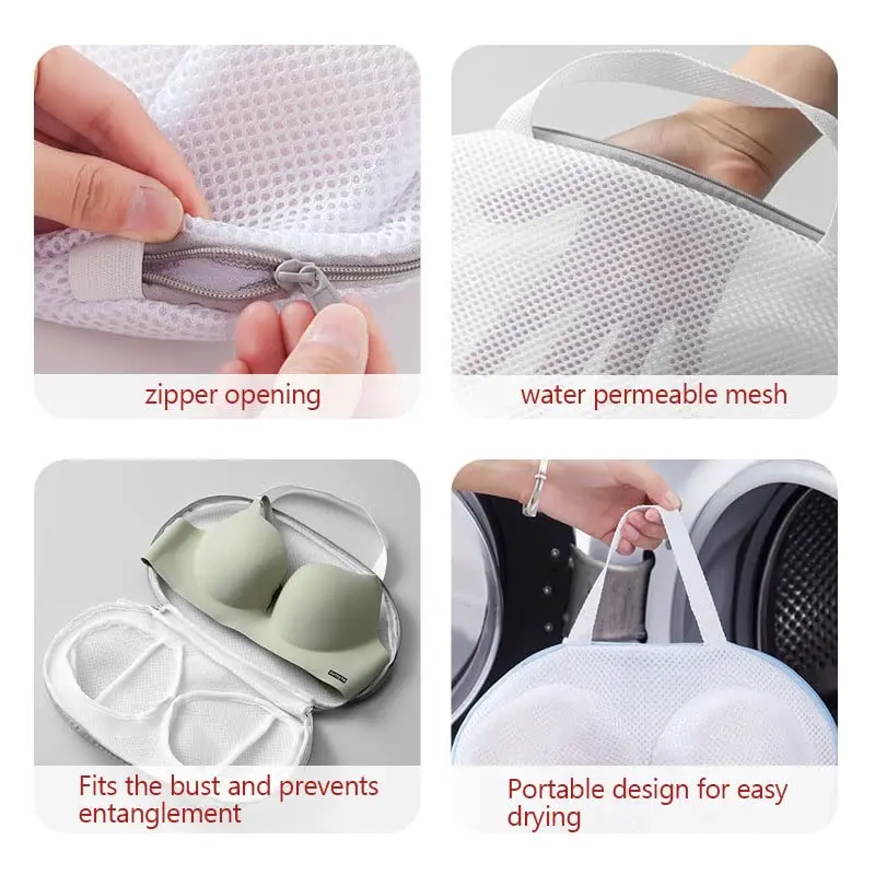 Bra Wash Bag Set Of 2 Mesh Laundry Washing Bags With Premium Zipper For