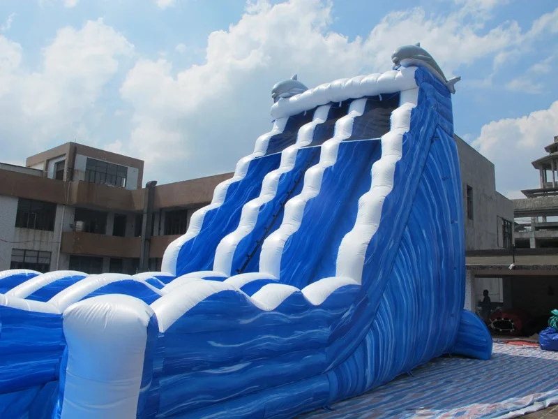 
Гигантская надувная водная горка на 18 унций, дешевый надувной Дельфин 