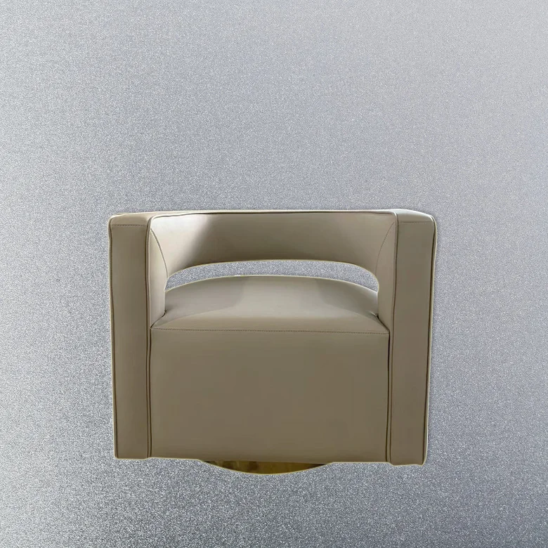 Modern Swivel Curved Backrest Chairs with Upholstery Style Customer Furniture for Nail Salon Waiters