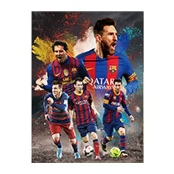 18 Designs Wholesale 3D decorative Messi 3D Lenticular Poster Wall Decor 3D Print Changing Picture Football Poster