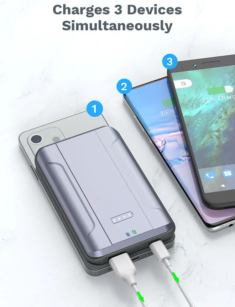 Original Mini Slim Portable Charger Type C Mag safe Powerbank 10000 mAh Magnetic Wireless Charging Power Bank