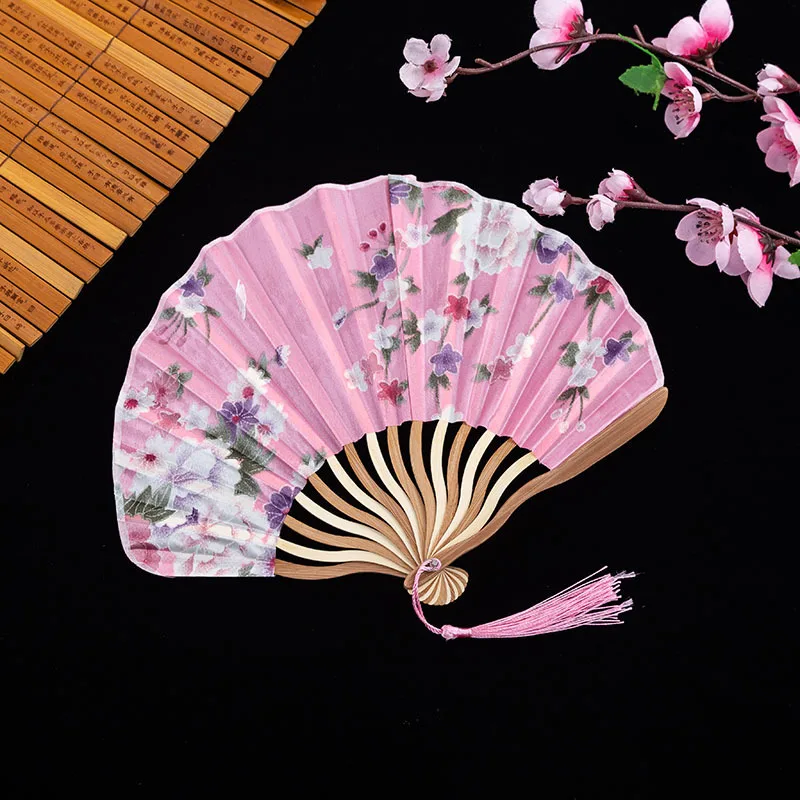 Custom Printed 8 Inch Wooden Folding Hand Fan for Weddings and Promotional Events