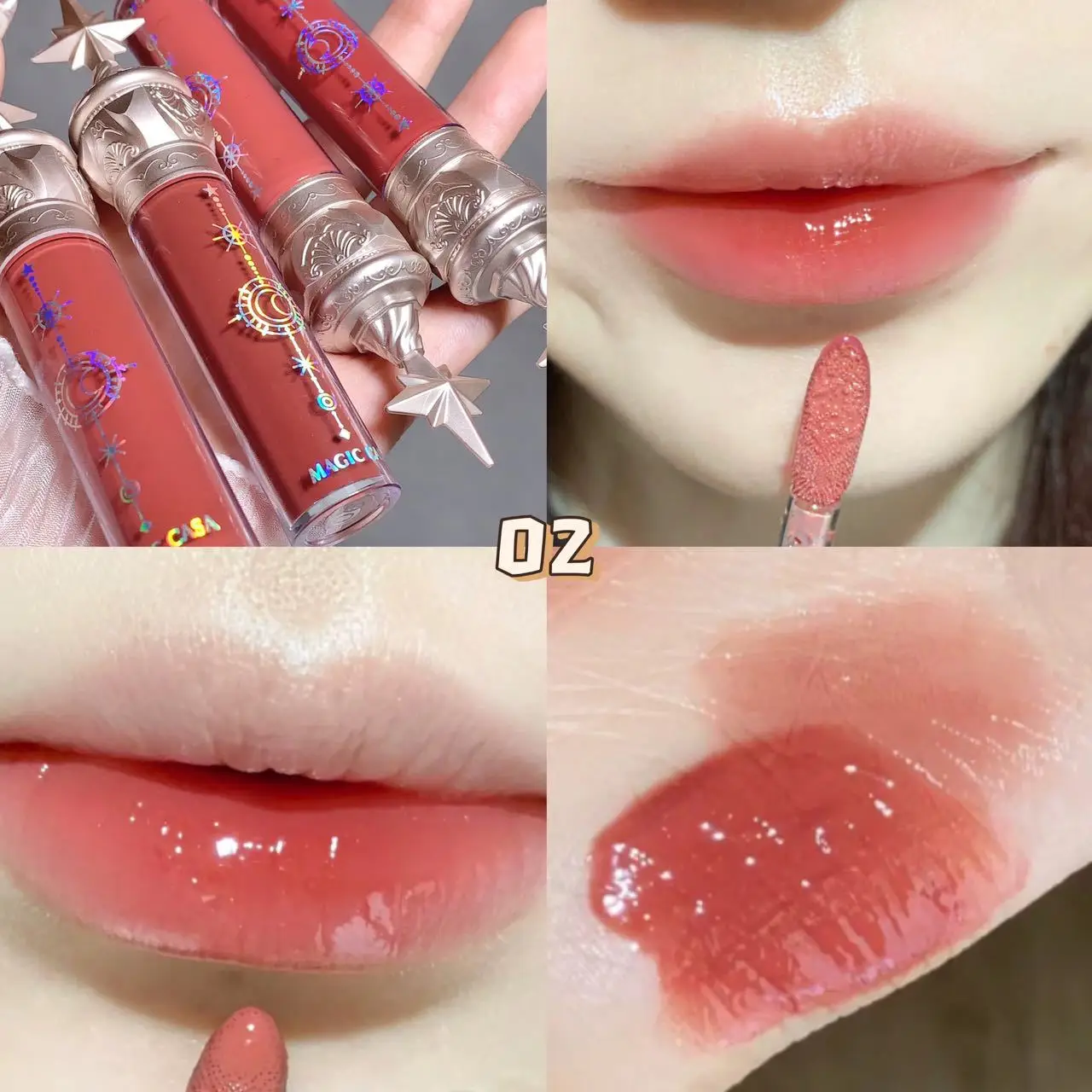 MAGIC CASA Little Star Lip Gloss Waterproof Liquid Lipstick Makeup Long-Lasting Moisturizer Lip Tint Make Up Cosmetics Lip Plump