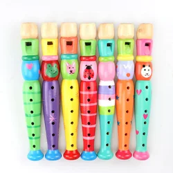 Flauta De Madera De 6 Agujeros Para Niños – Instrumento Musical Educativo Con Diseño De Dibujos Animados, Ligera Y Portátil, Regalo Para Estimular La Creatividad