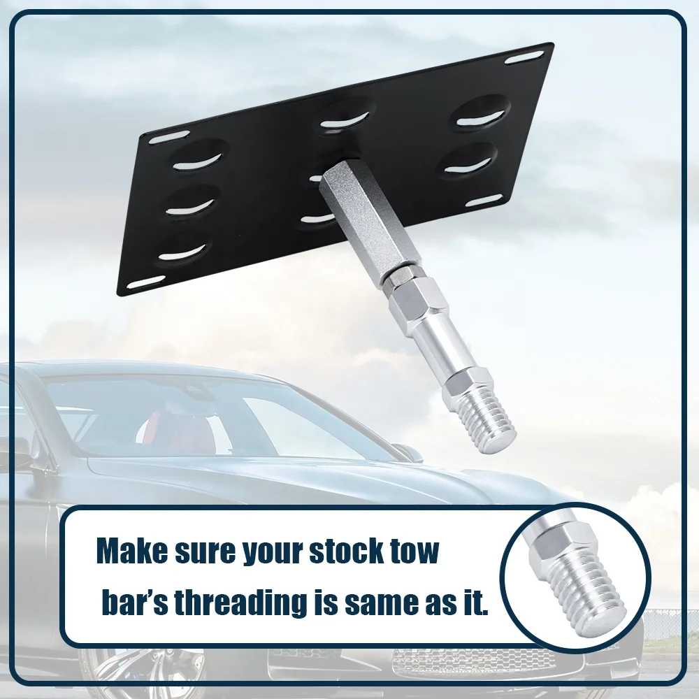 Tow Hook License Plate Relocation Bracket For BMW F30 3-Series 2012-2015 - No Drill