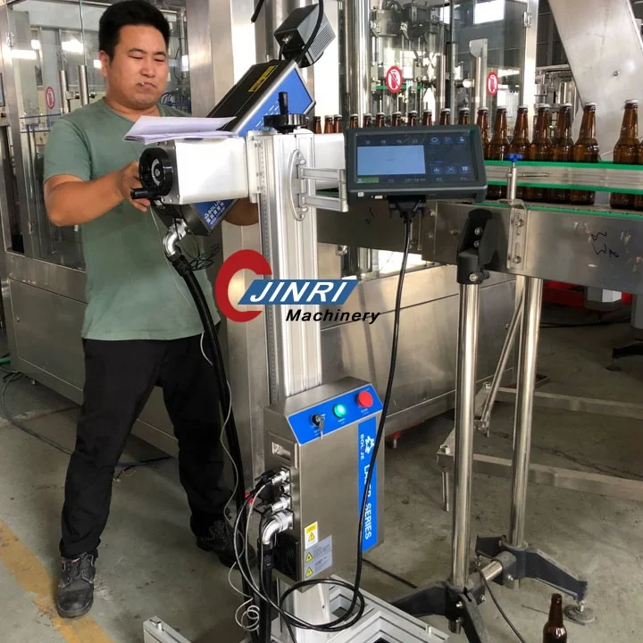 Beer Glass Bottle Laser Date Printer Machine