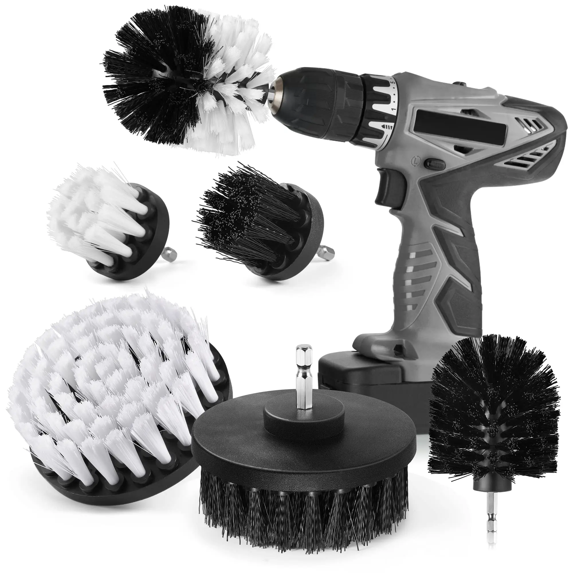 5In Electric Drill Brush Tile Grout Power Scrubber Cleaner Tub