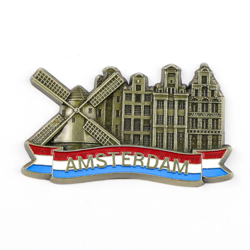 Factory Customized Design World Country City Tourist Souvenir 3D Metal Fridge Magnet