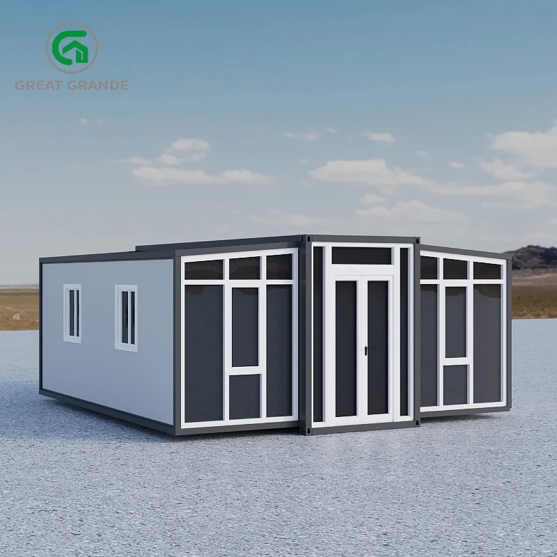 Prefabrik 20ft katlanabilir genişletilebilir kargo kapısı evi prefabrikasyon katlanır küçük ev