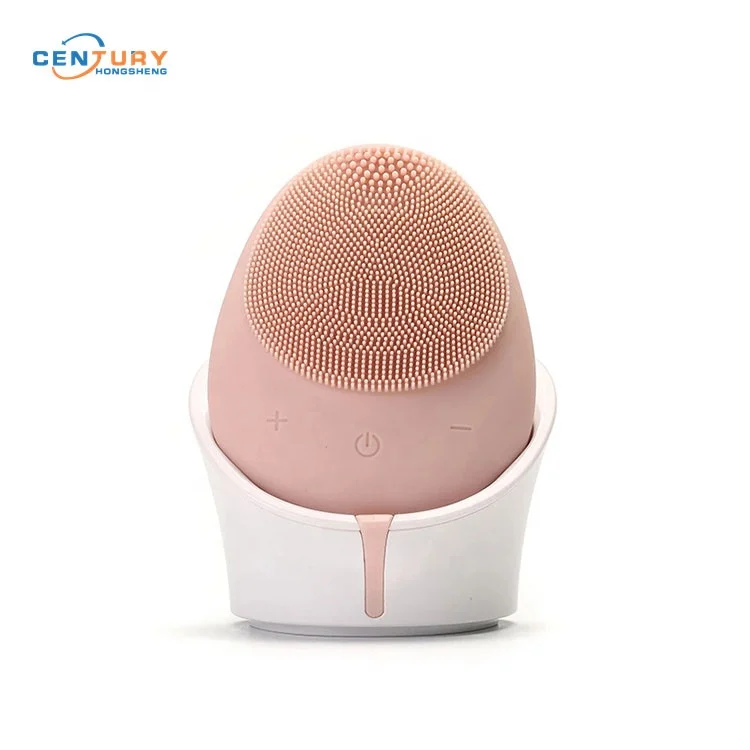 Electric Silicone Face Cleansing Brush Sonic Massage USB Rechargeable Ultrasonic Face Cleaner Beauty