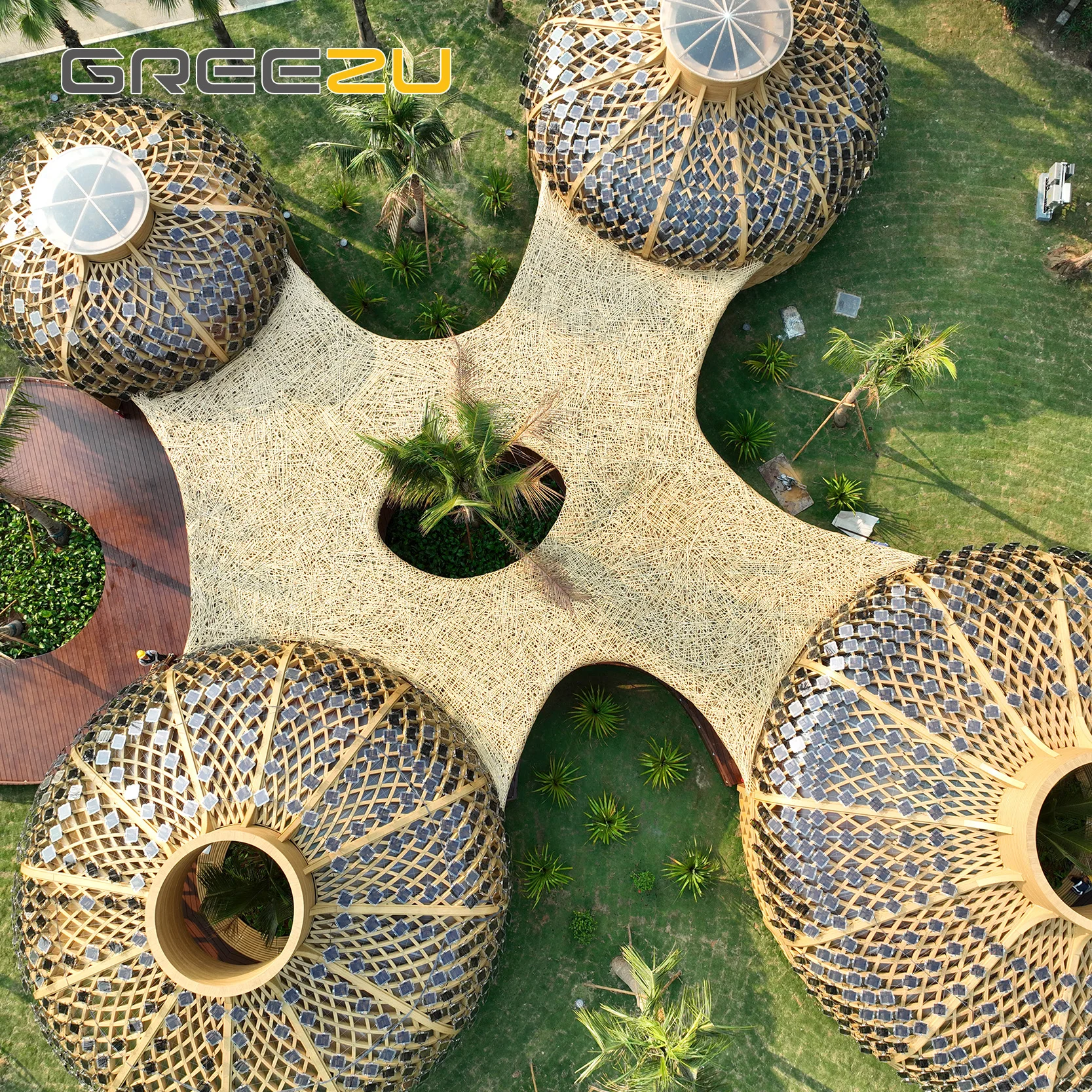 Eco-friendly Bamboo Building Material Custom Log Cabins