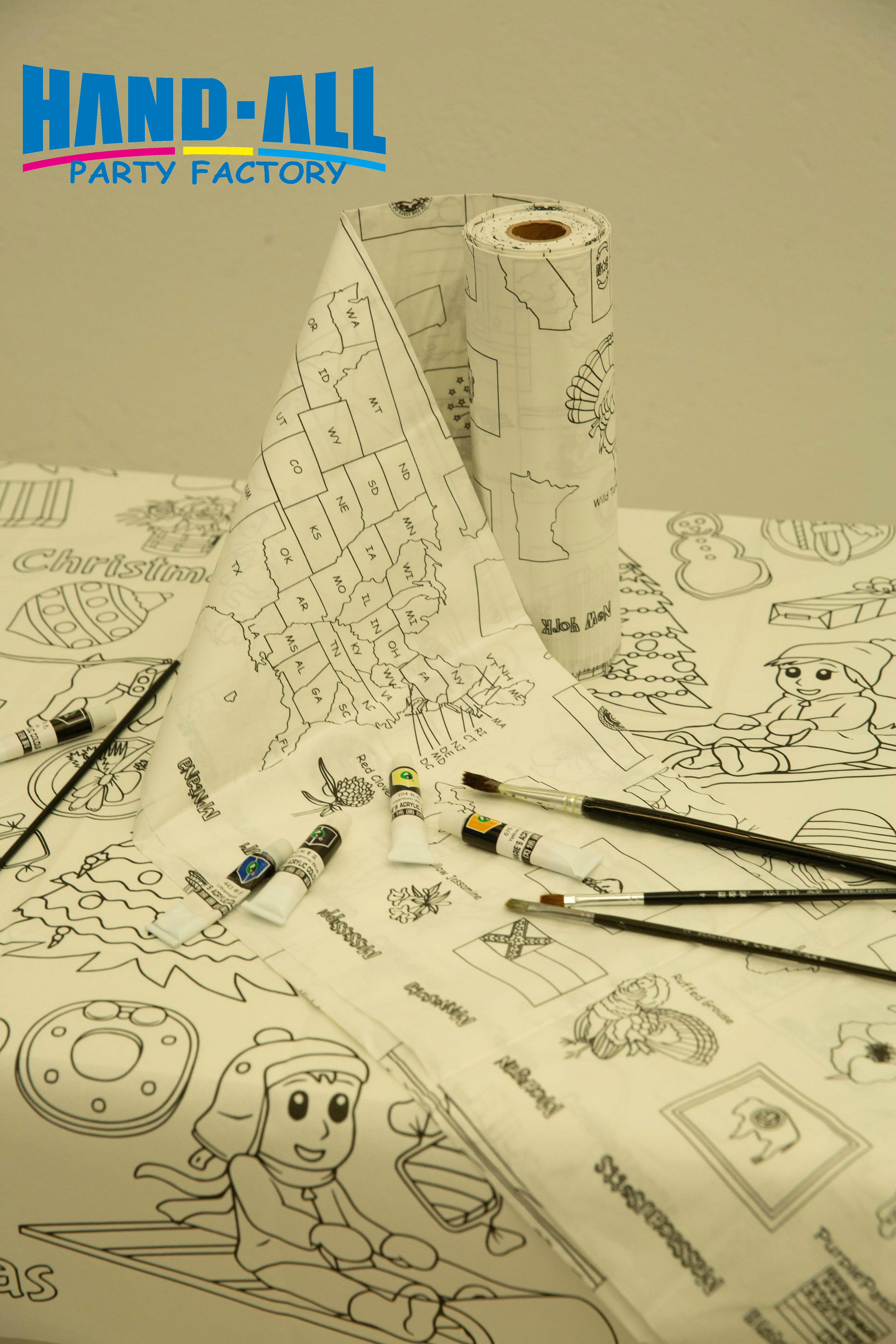 Coloring Table Cloth - Buy Painting Paper Tablecloth For Kids Drawing