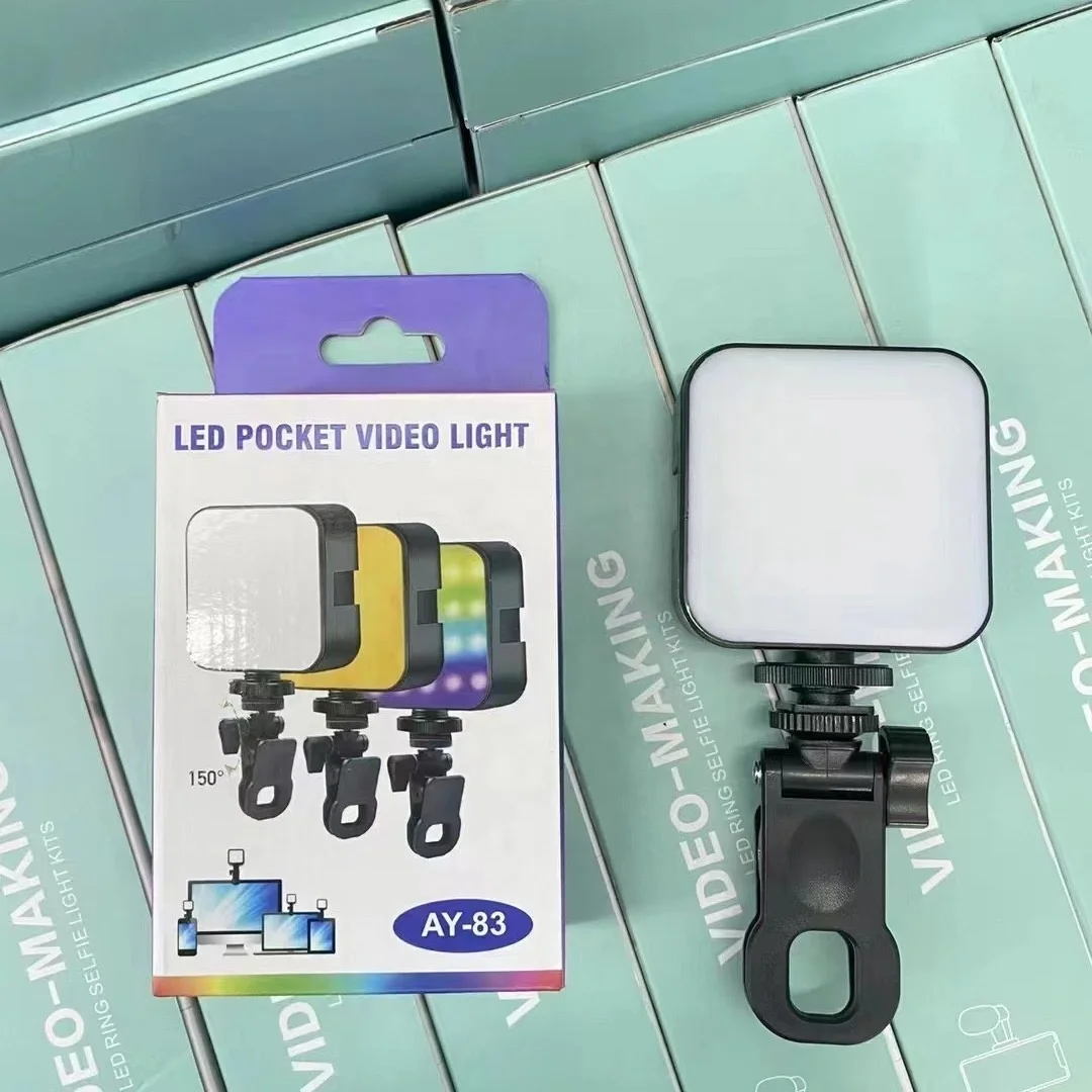 Factory Photographic Lighting Led Pocket Video Light 49 Splicing Fill Light With Clamp for Camera Phone Laptop Vlog Recording