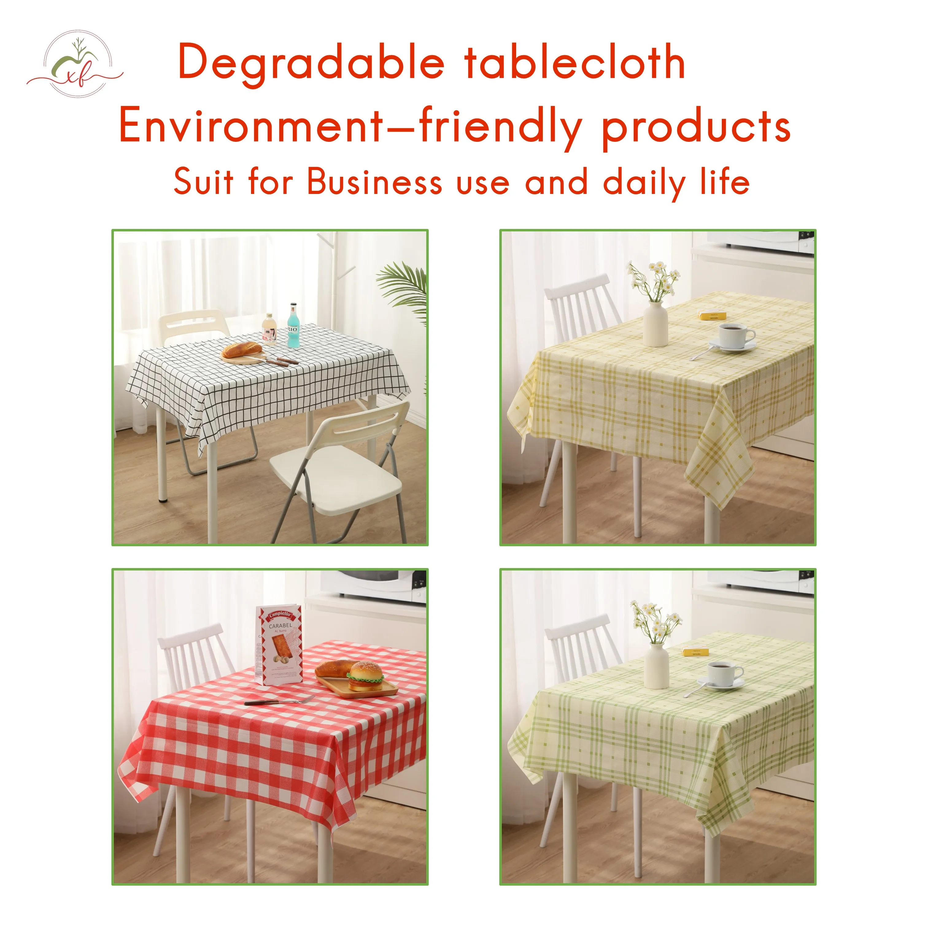 100cm*160cm Restaurant Use Environmental Friendly Degradable Tablecloth ...