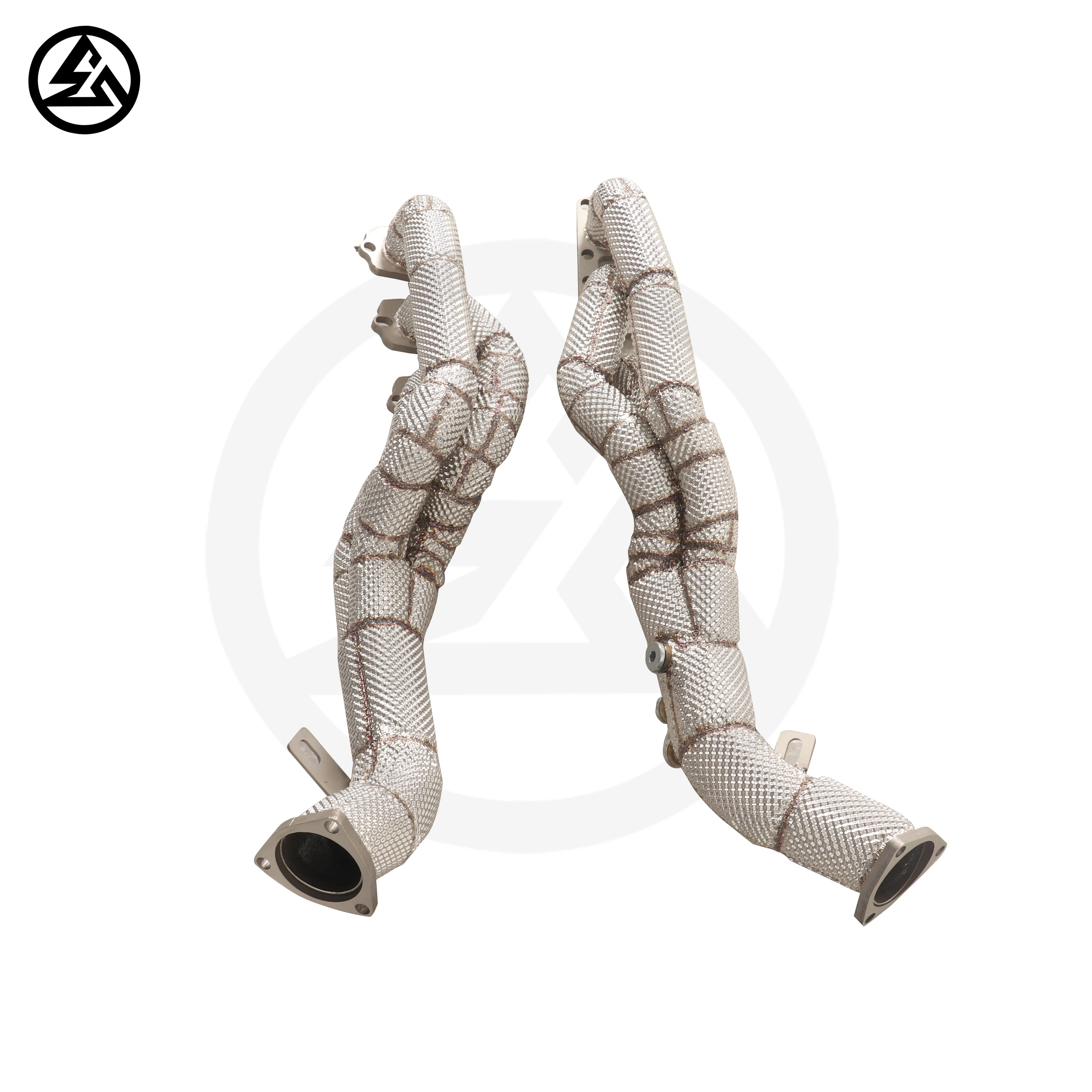High Quality CSZ SS304 Tuning Headers for Audi A6 A7 C7 S4 S5 S6 S7 3.0T Exhaust Manifold With Heat Shield