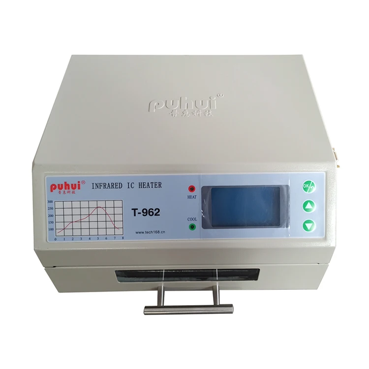 Puhui Reflow Oven T-962 デスクトップ赤外線リフローはんだ付けオーブン