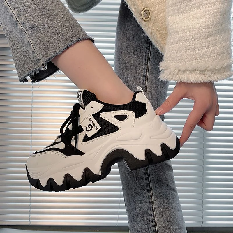 White Sneakers Women Trainers Platform Korean Fashion Chunky Sneakers