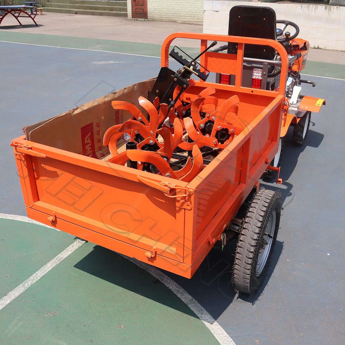 product kather agricultural machinery diesel engine ride on cultivator microtrator 9hp 13hp 15hp mini motoculteur 4wd ride on tiller-6
